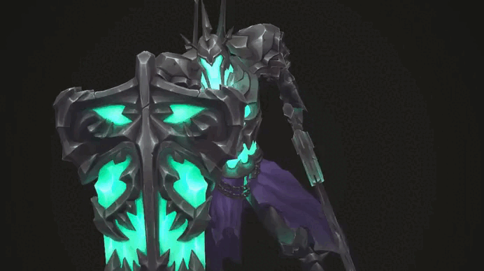 Animated 3D knight with glowing shield demonstrating character rigging and movement preparation for games.